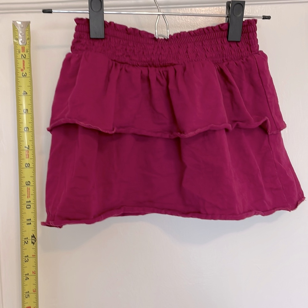 Magenta Ruffle Skirt
